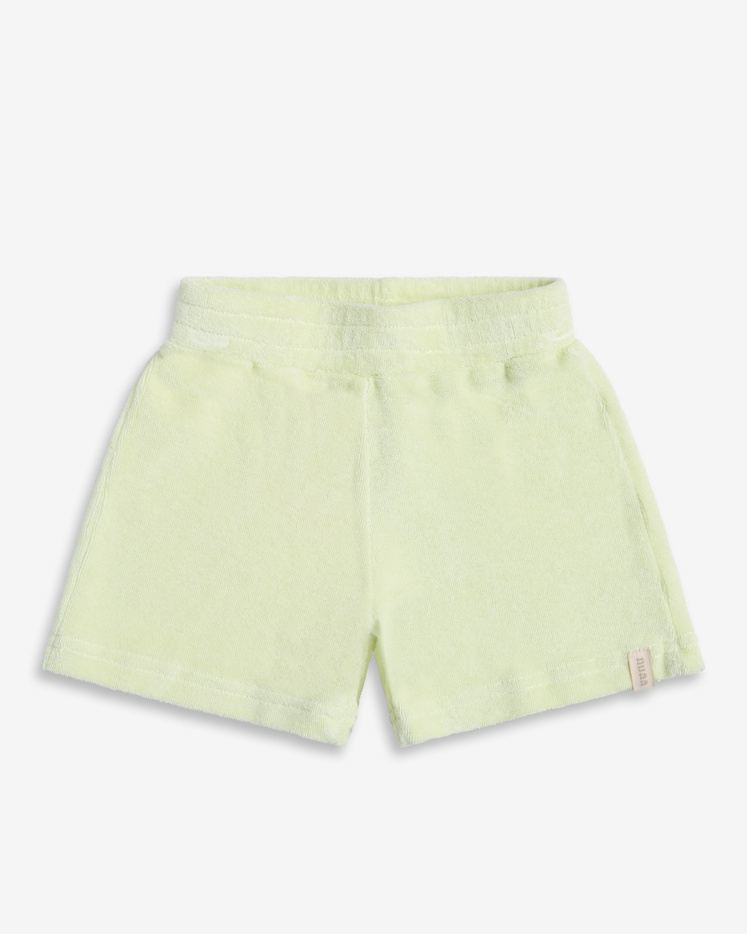 Relaxed frottee shorts Lime Cream