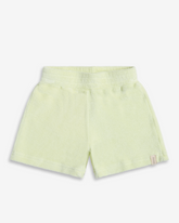 Relaxed frottee shorts Lime Cream