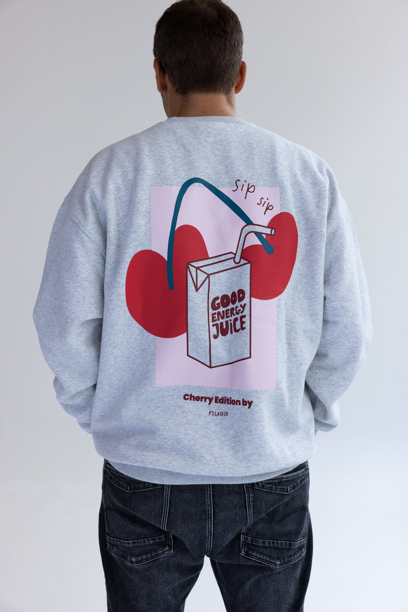 DAD Cherry Sweater Grey Melange