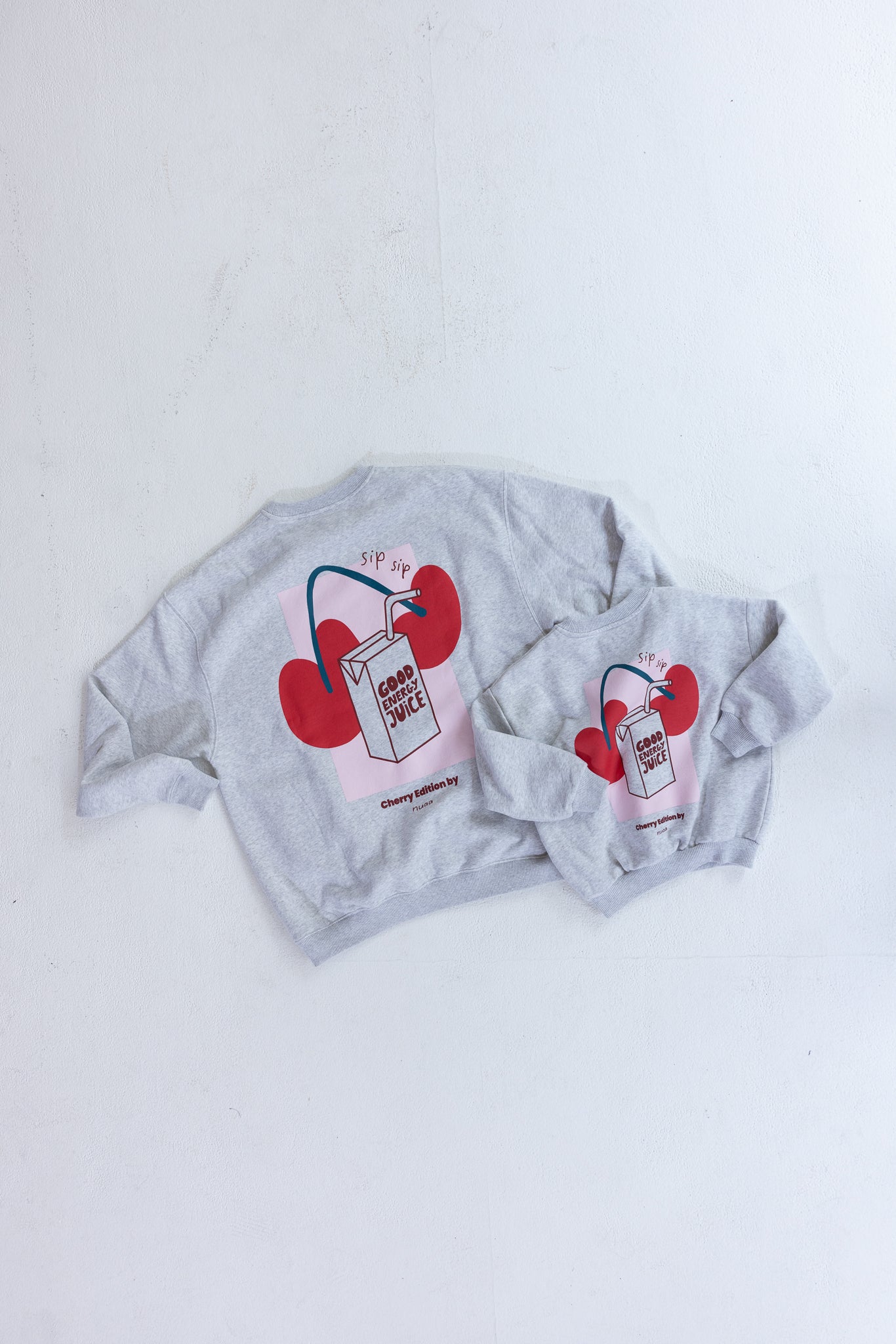 Kids Cherry Sweater Grey Melange