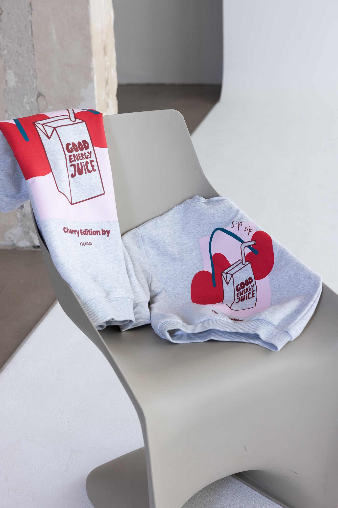 DAD Cherry Sweater Grey Melange