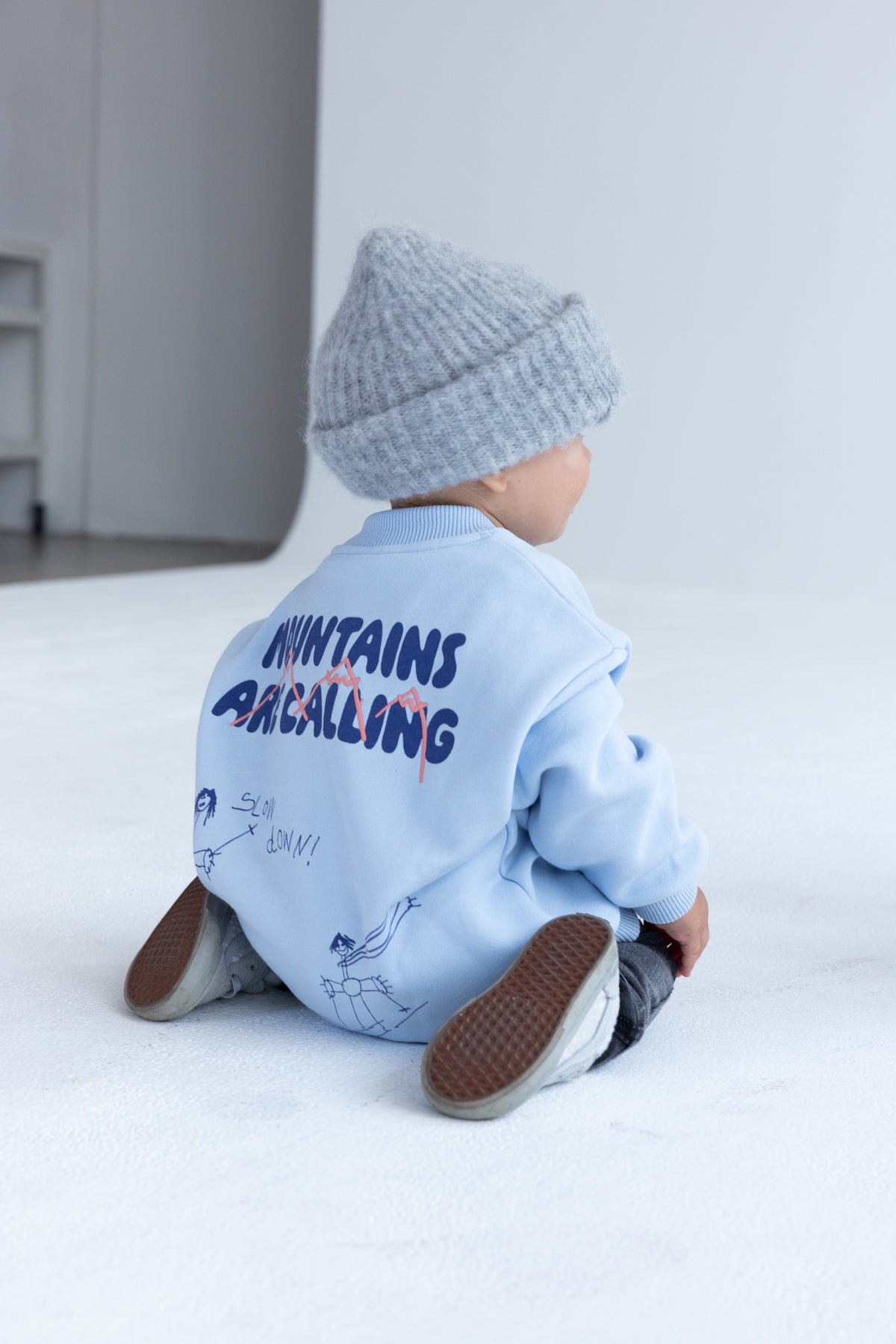 Kids Mountains are Calling Sweater Ice Blue