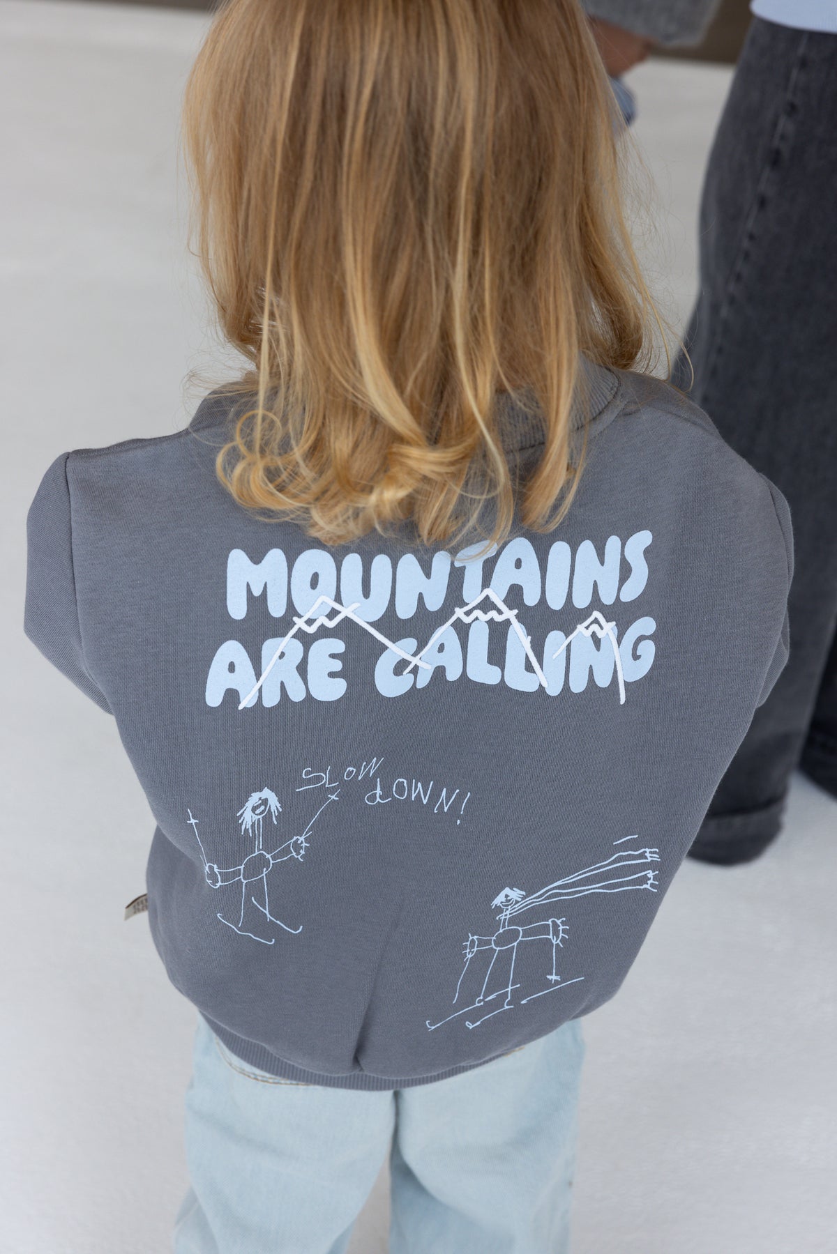 Kids Mountains are Calling Sweater Frost Grey