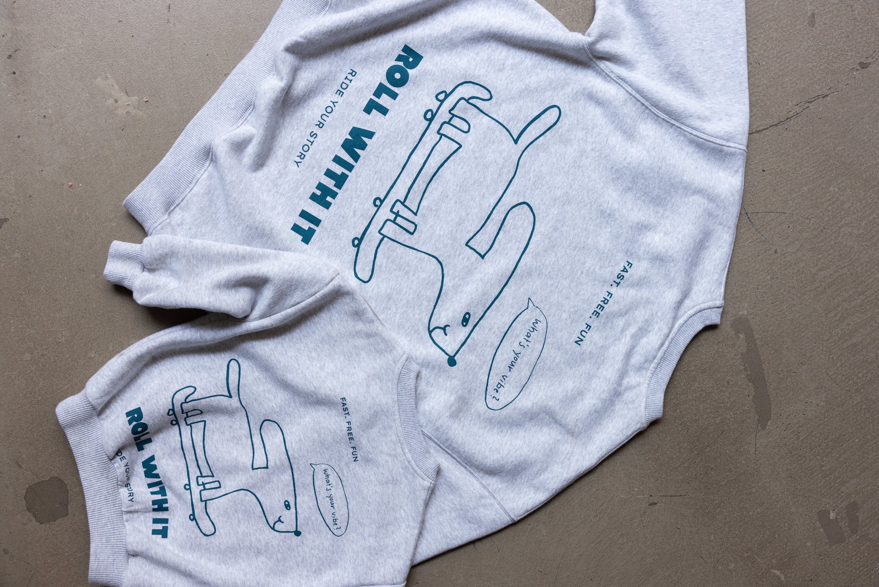 Dad Roll With It Grey Melange