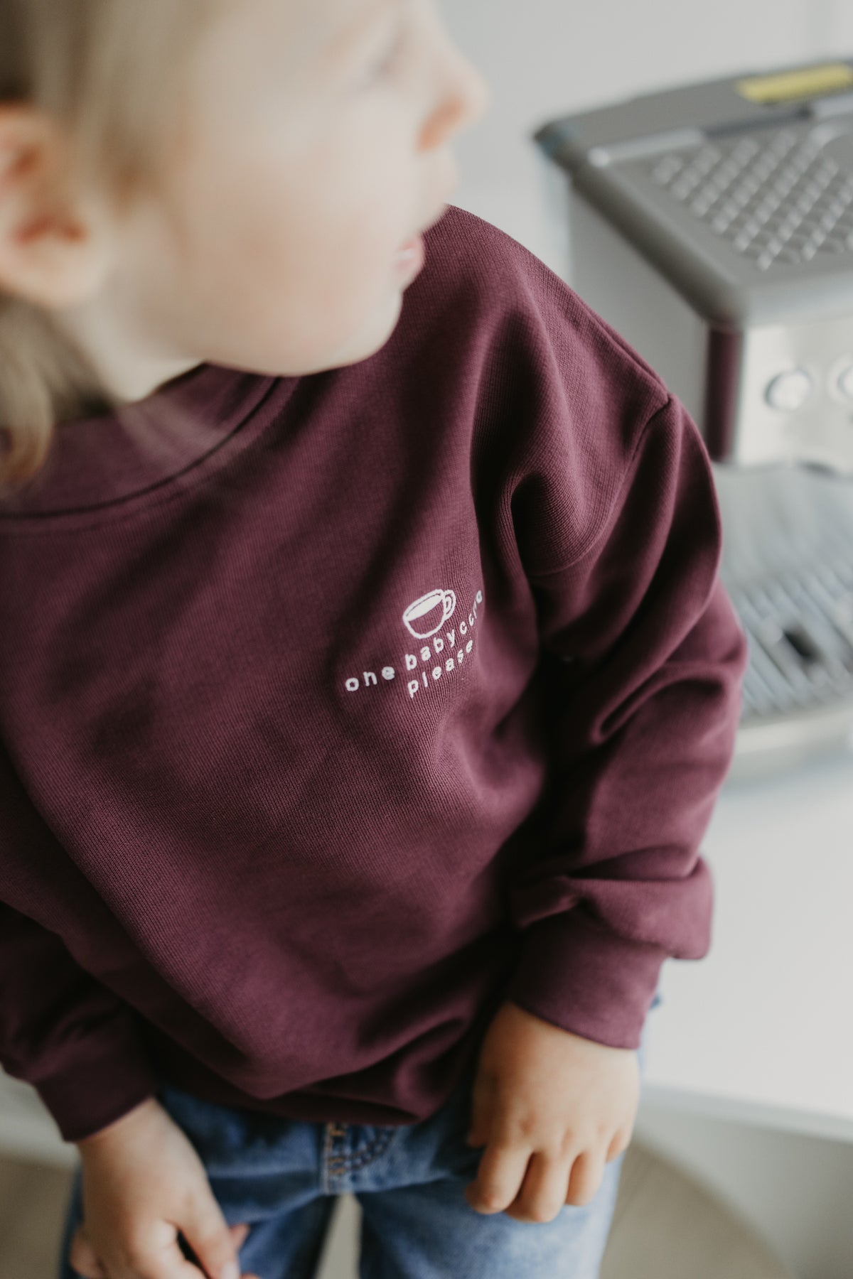 Kids One Babyccino Please Burgundy