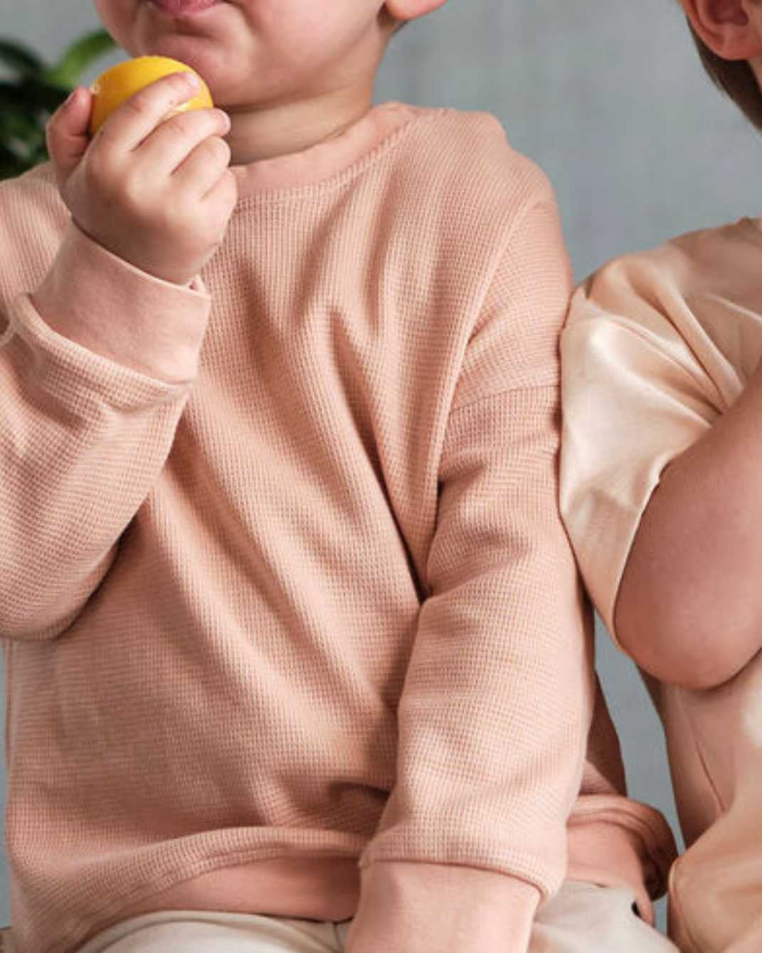 Waffel Sweatshirt Coral