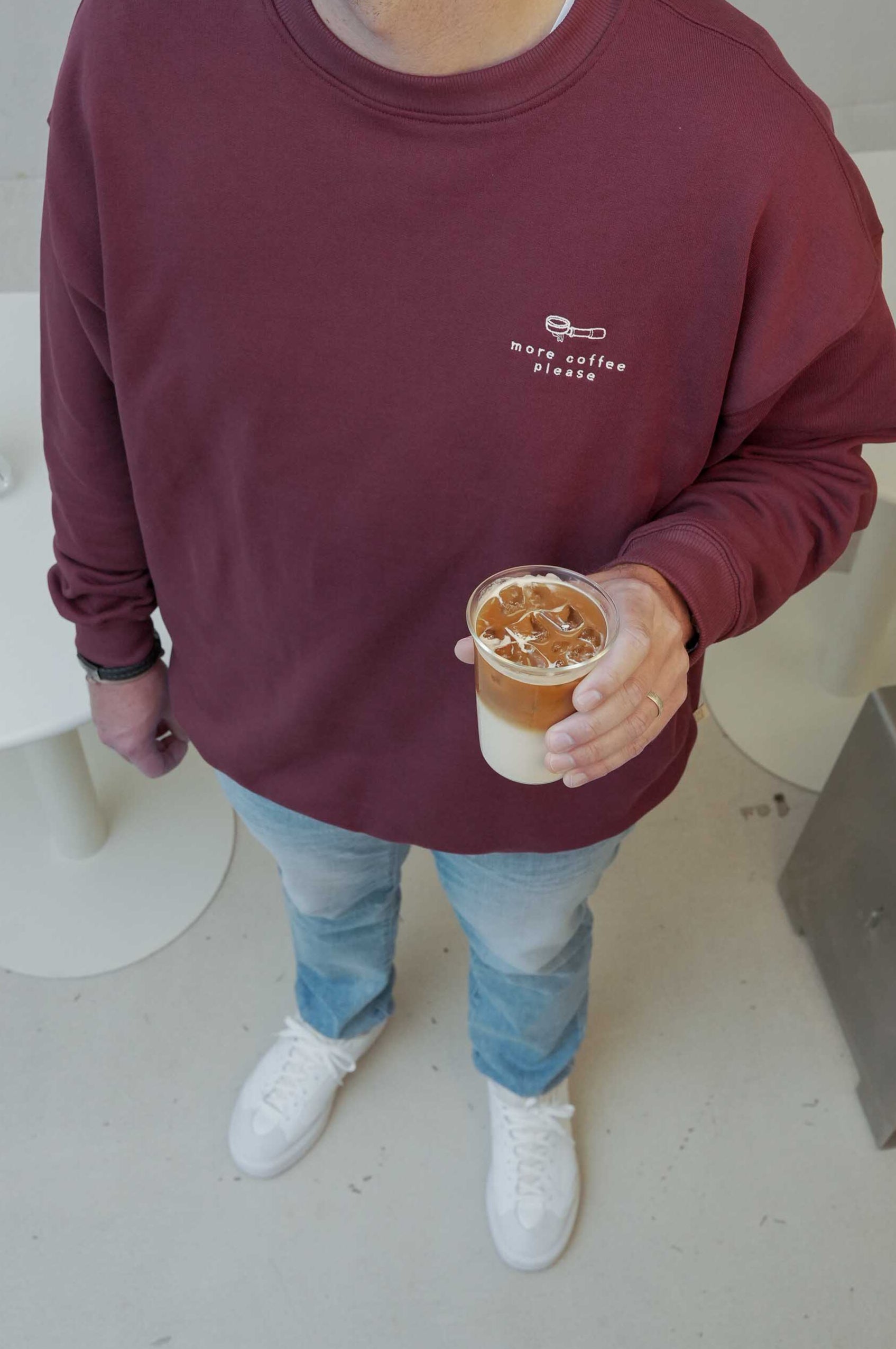Dad More Coffee Please Burgundy