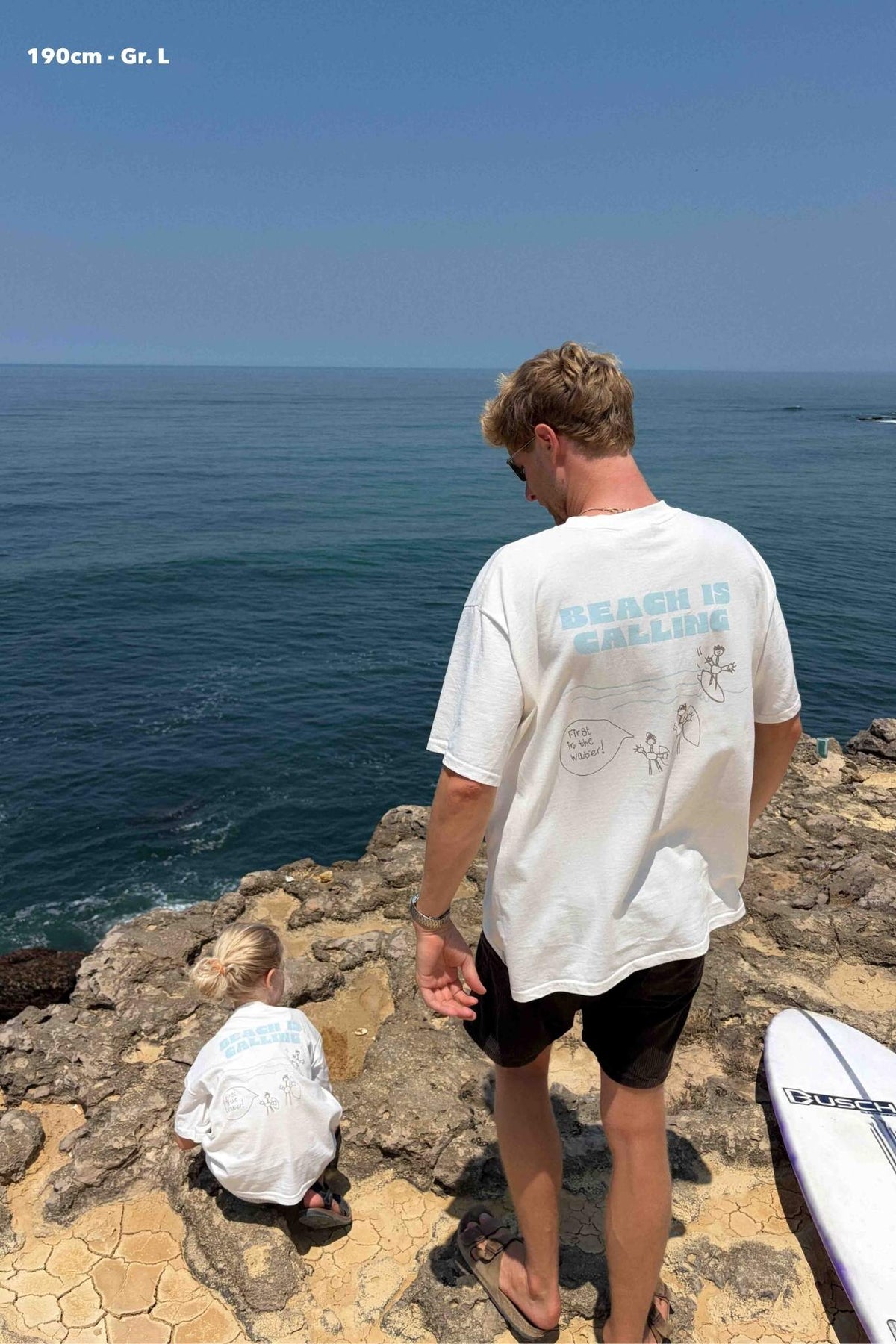 nuaa Beach Is Calling Herren T-Shirt in Soft White – Partnerlook