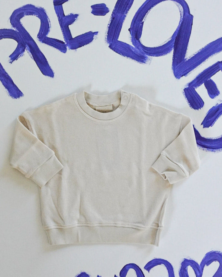 Pre-Loved: Waffel Sweatshirt Sand