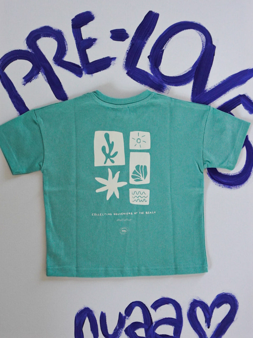 Pre-Loved: Collecting Beach Souveniers Oversized T-Shirt Ocean Green