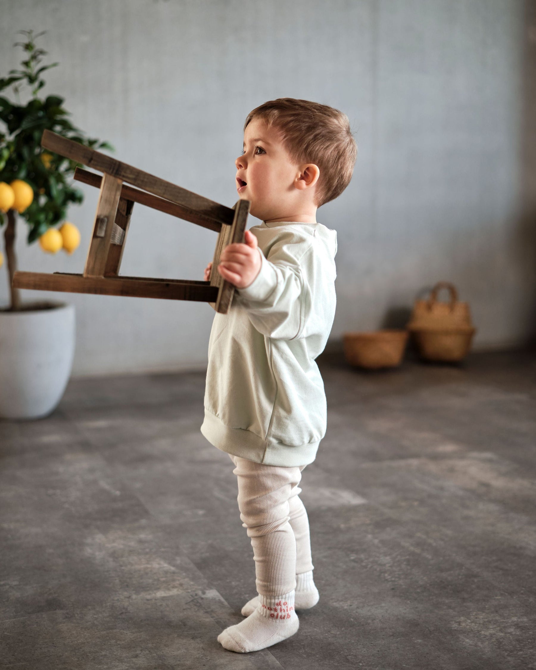 Leichte Rib Leggings Oat