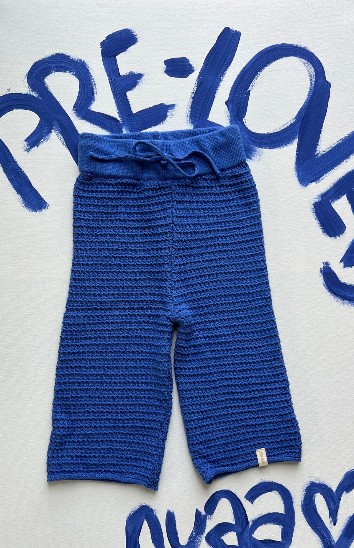 Pre-Loved: Herbst-Strick Hose Ocean Blue