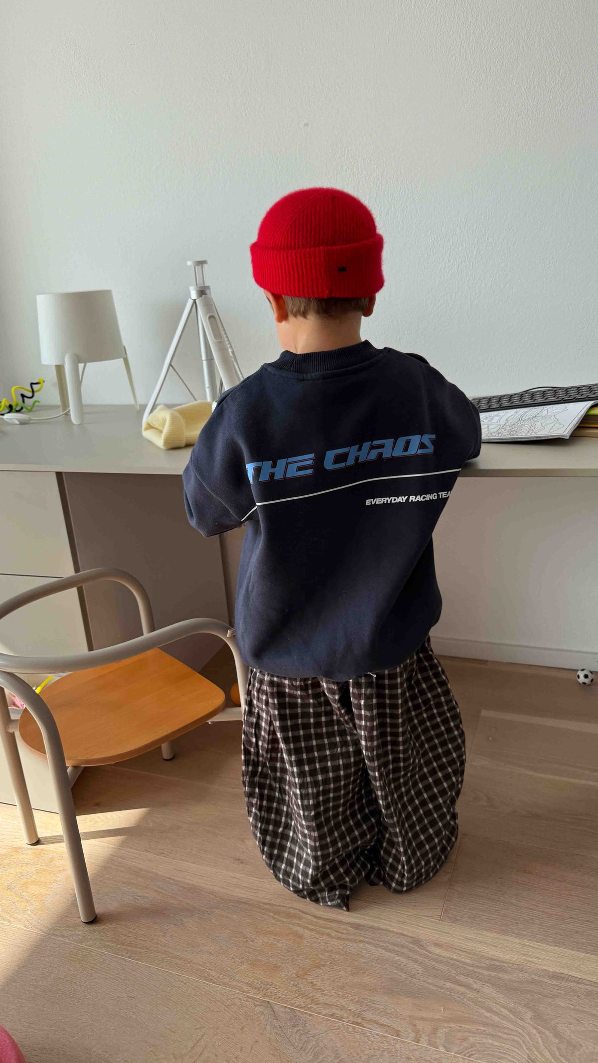 Kids Team Chaos Oversized Sweater Charcoal