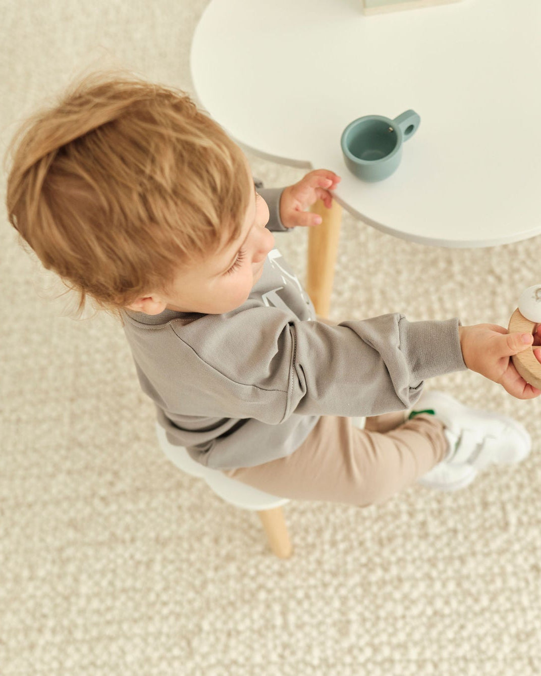 Basic Oversized Sweater Grau