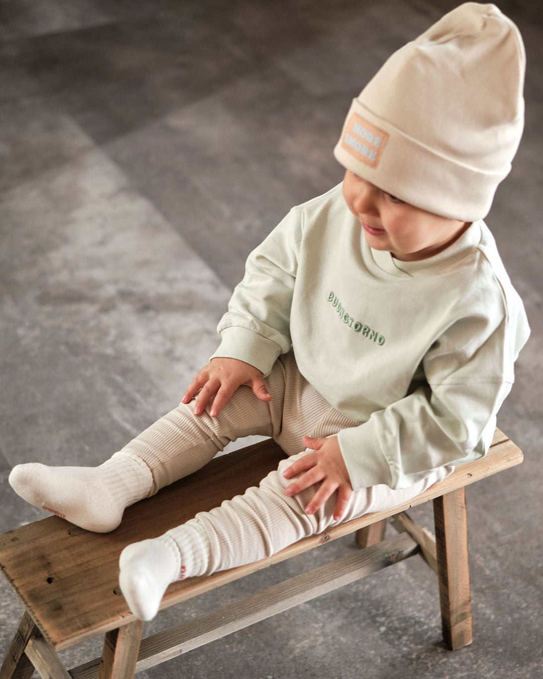 Leichte Rib Leggings Oat