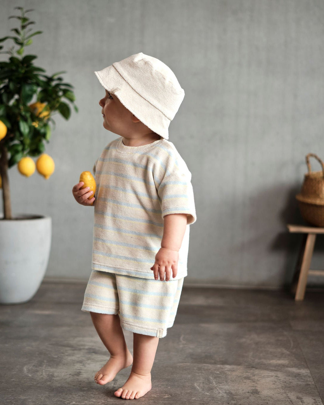 Frottee Bucket Hat Lime Cream