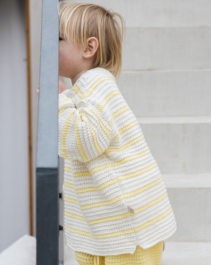 Herbst-Strick Longsleeve Lemon Stripes