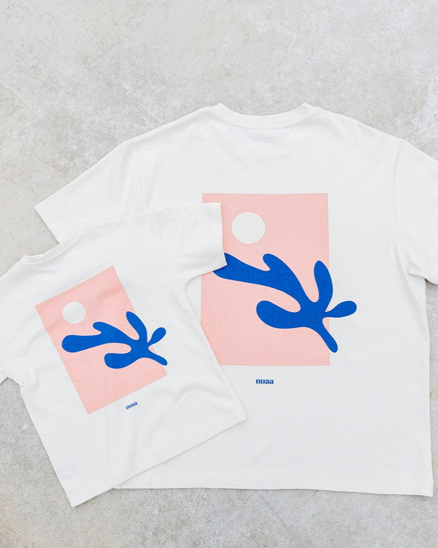 Coral Oversized T-Shirt Off White/Peach