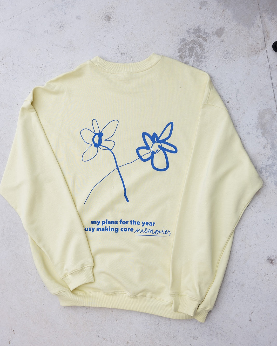Dad Core Memories Sweater Lemon