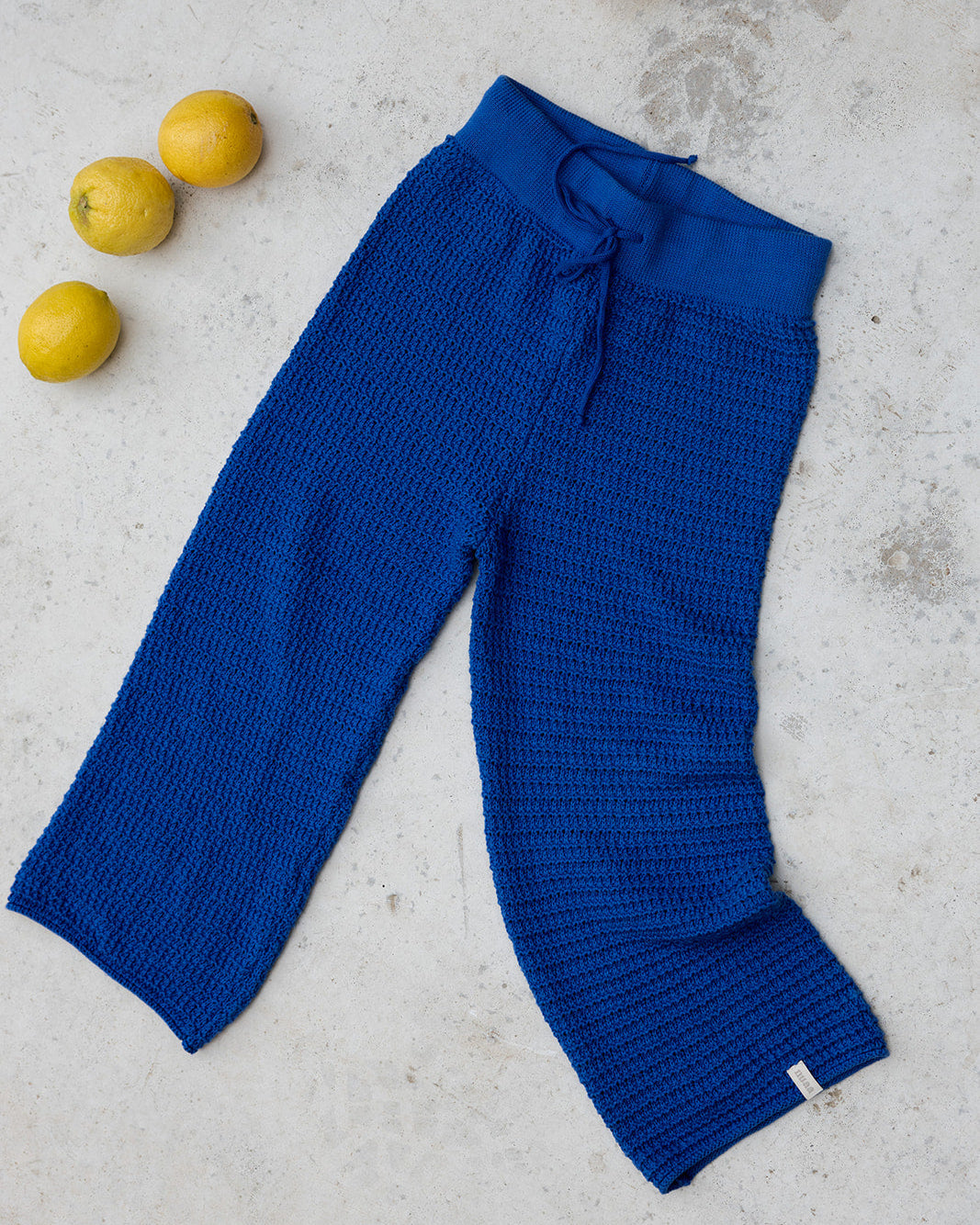 Herbst-Strick Hose Ocean Blue