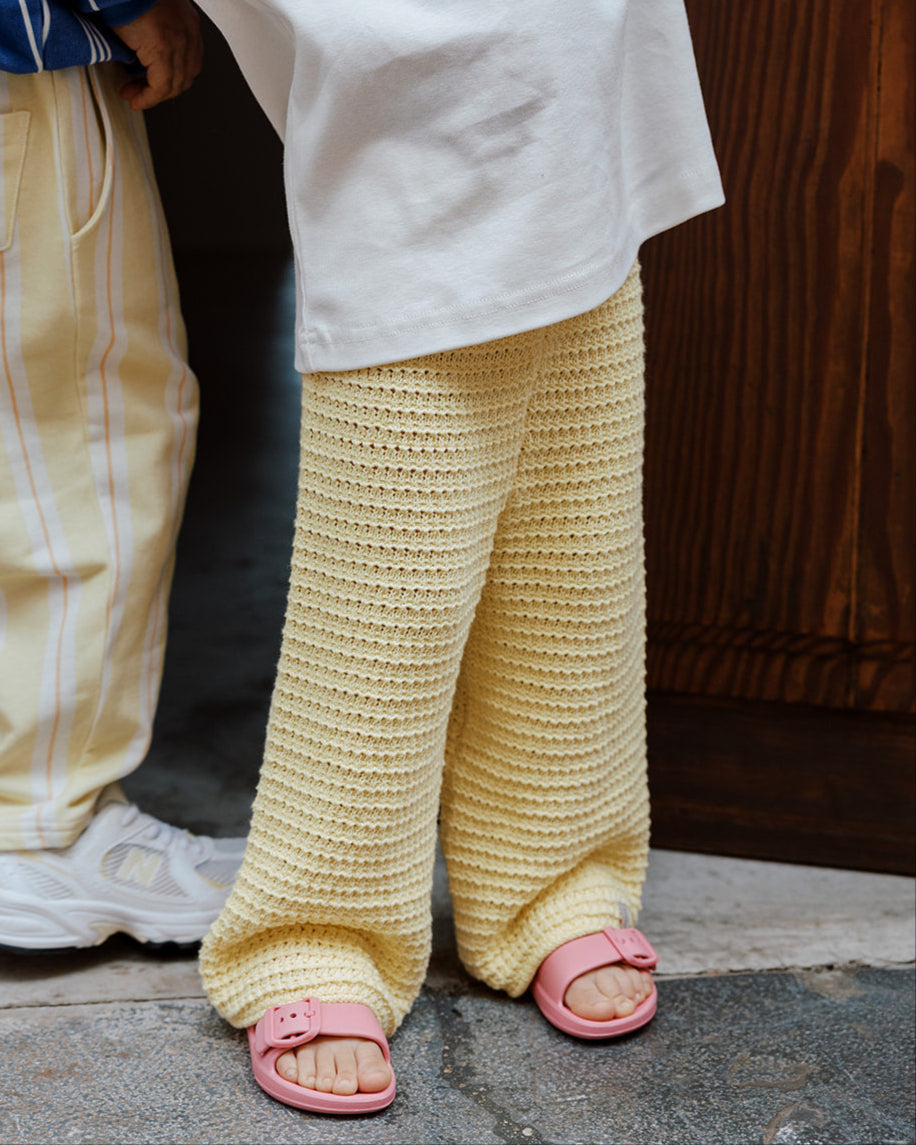 Herbst-Strick Hose Lemon