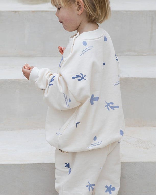 Pre-Loved: Coral Oversized Sweater Blue/Sand