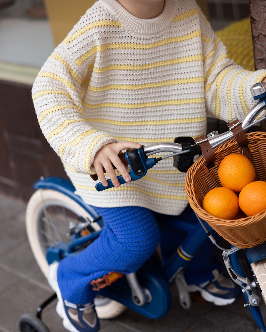 Herbst-Strick Longsleeve Lemon Stripes