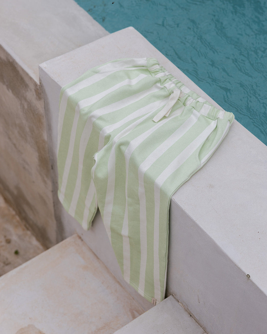 Loose Pants Matcha Striped