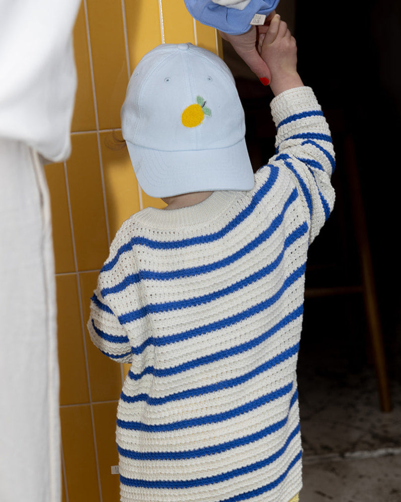 Herbst-Strick Longsleeve Ocean Blue Stripes