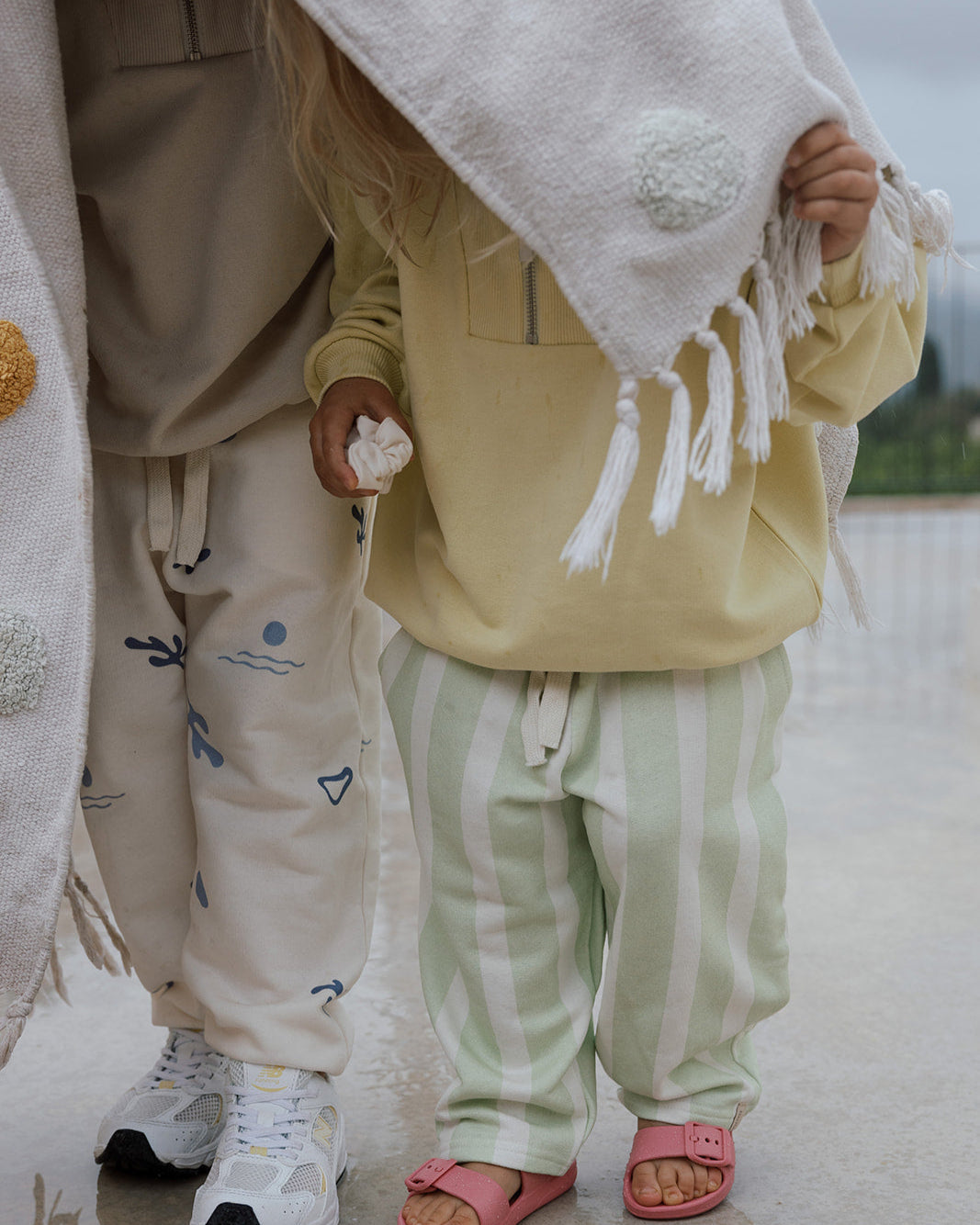 Loose Pants Matcha Striped