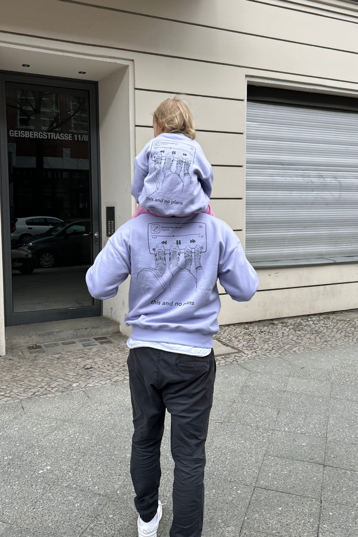 Men This & No Plans Oversized Sweater Lavender