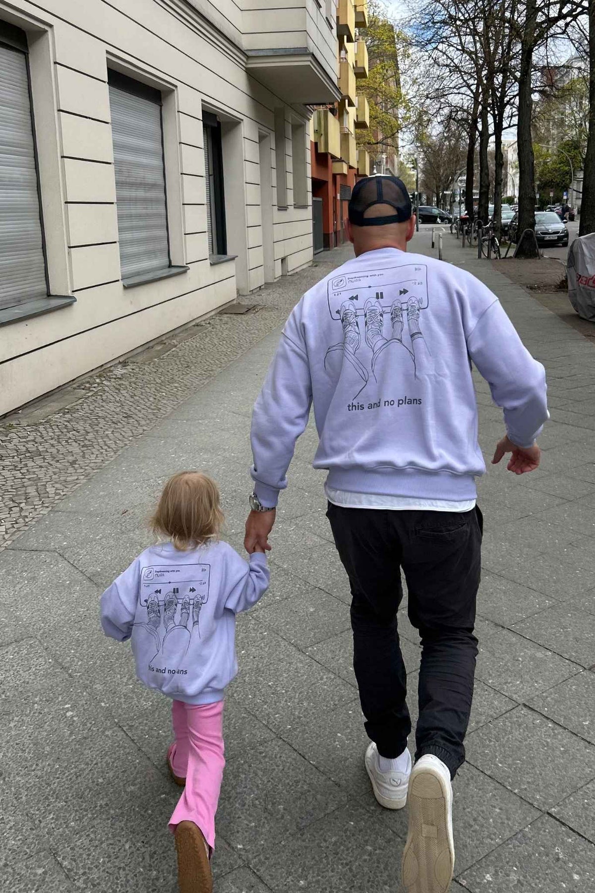 Men This & No Plans Oversized Sweater Lavender