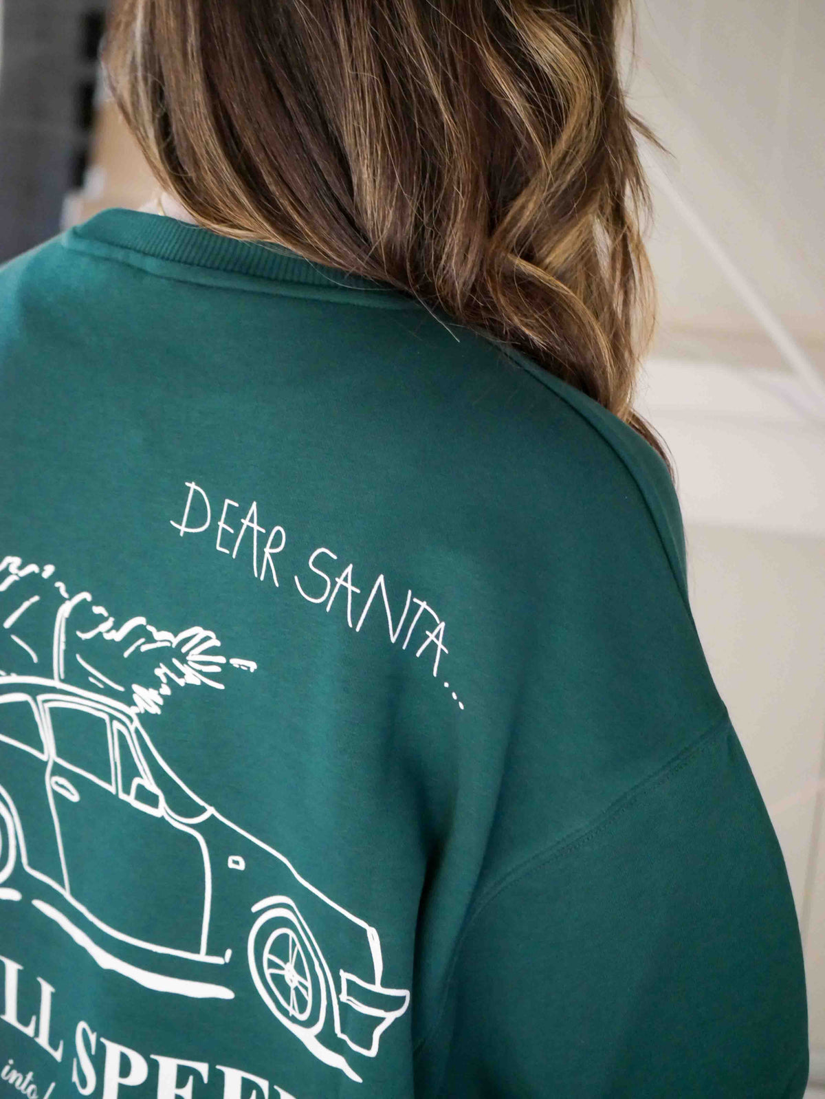 Mom Christmas Sweater Forest Green