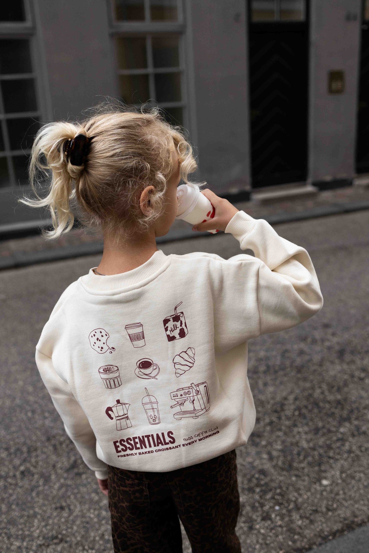 Kids Coffee Essentials Oversized Sweater Vanilla