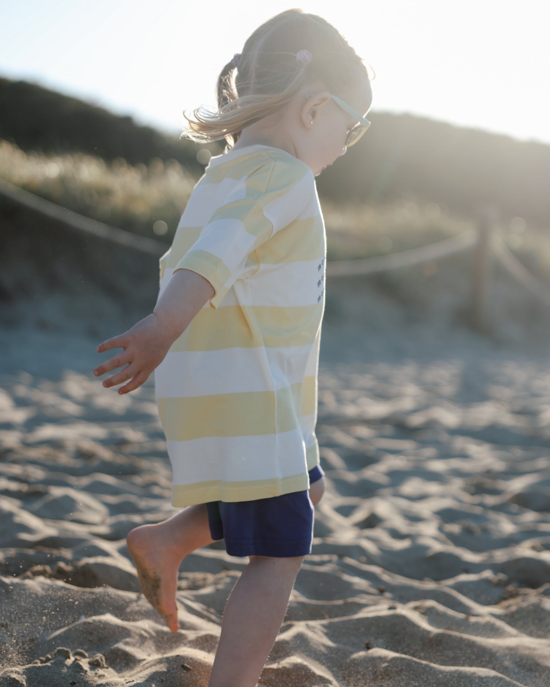 Waves Oversized T-Shirt Butter Yellow/Soft White