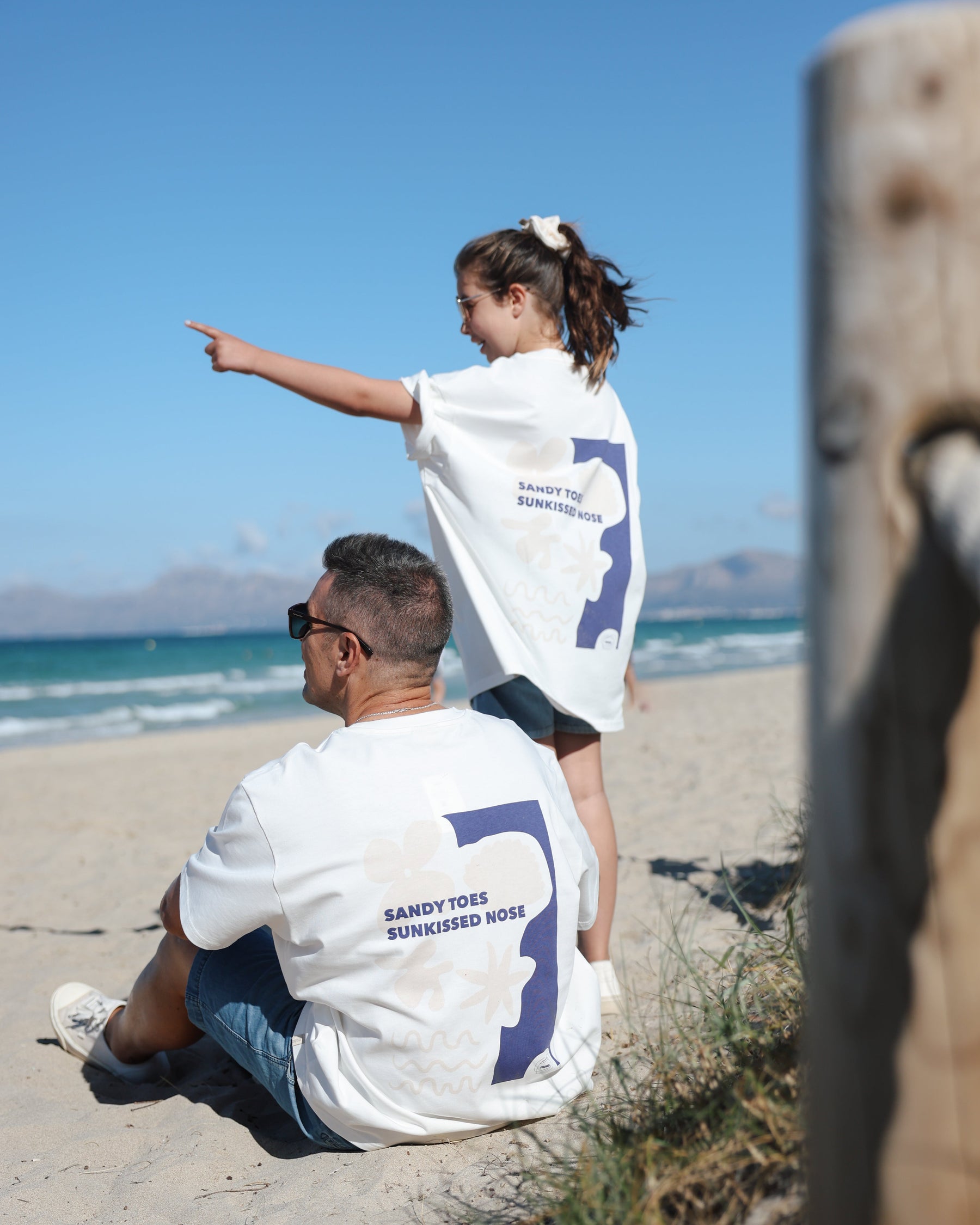 Sandy Toes Oversized T-Shirt Soft White