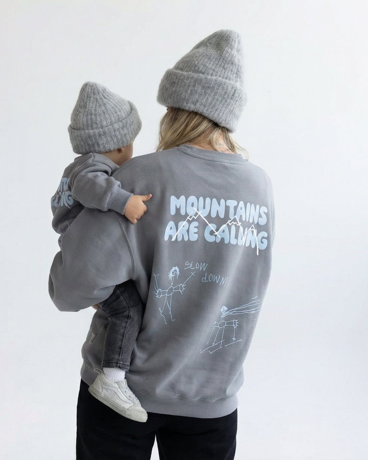 Woman Mountains are Calling Sweater Frost Grey