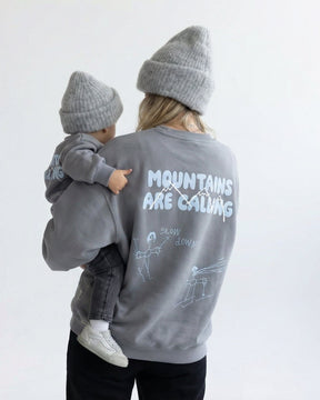 Woman Mountains are Calling Sweater Frost Grey