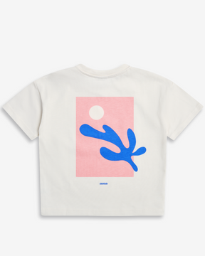 MINI & ME Set - Coral T-Shirt Off White/Peach
