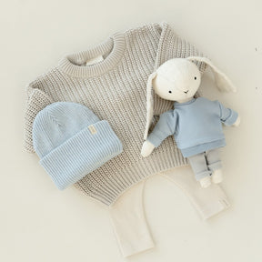 Knit Beanie Soft Blue