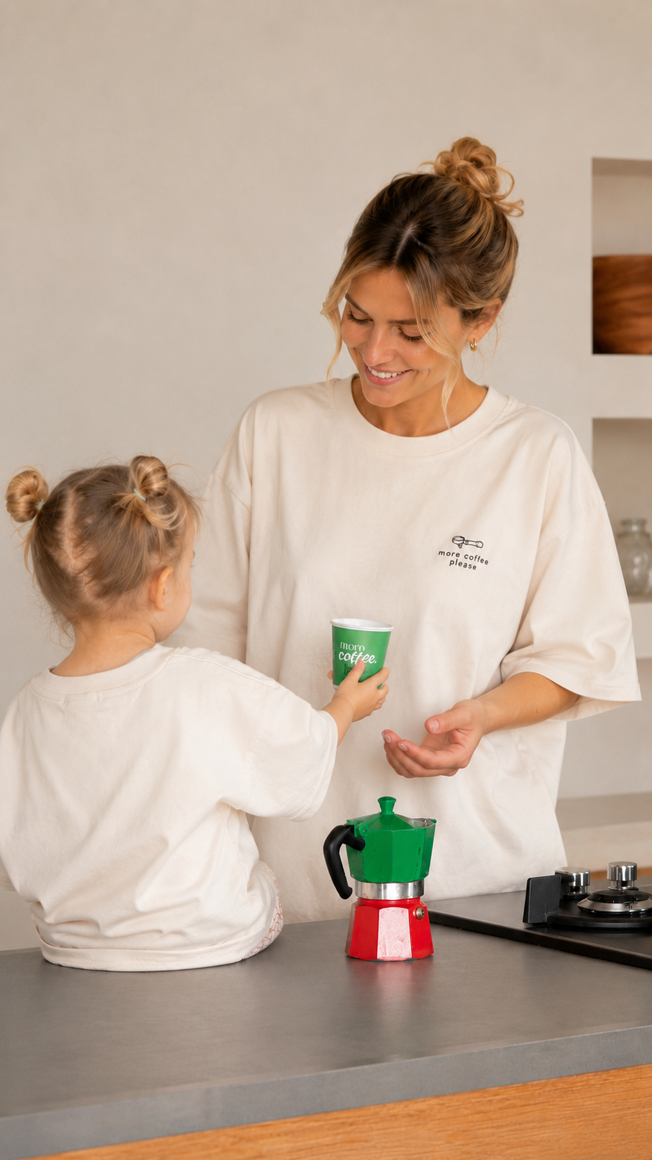Women More Coffee Please T-Shirt Oat