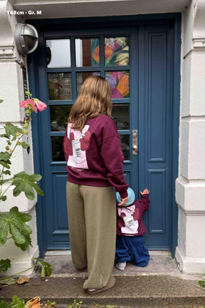 Women Cherry Sweater Burgundy
