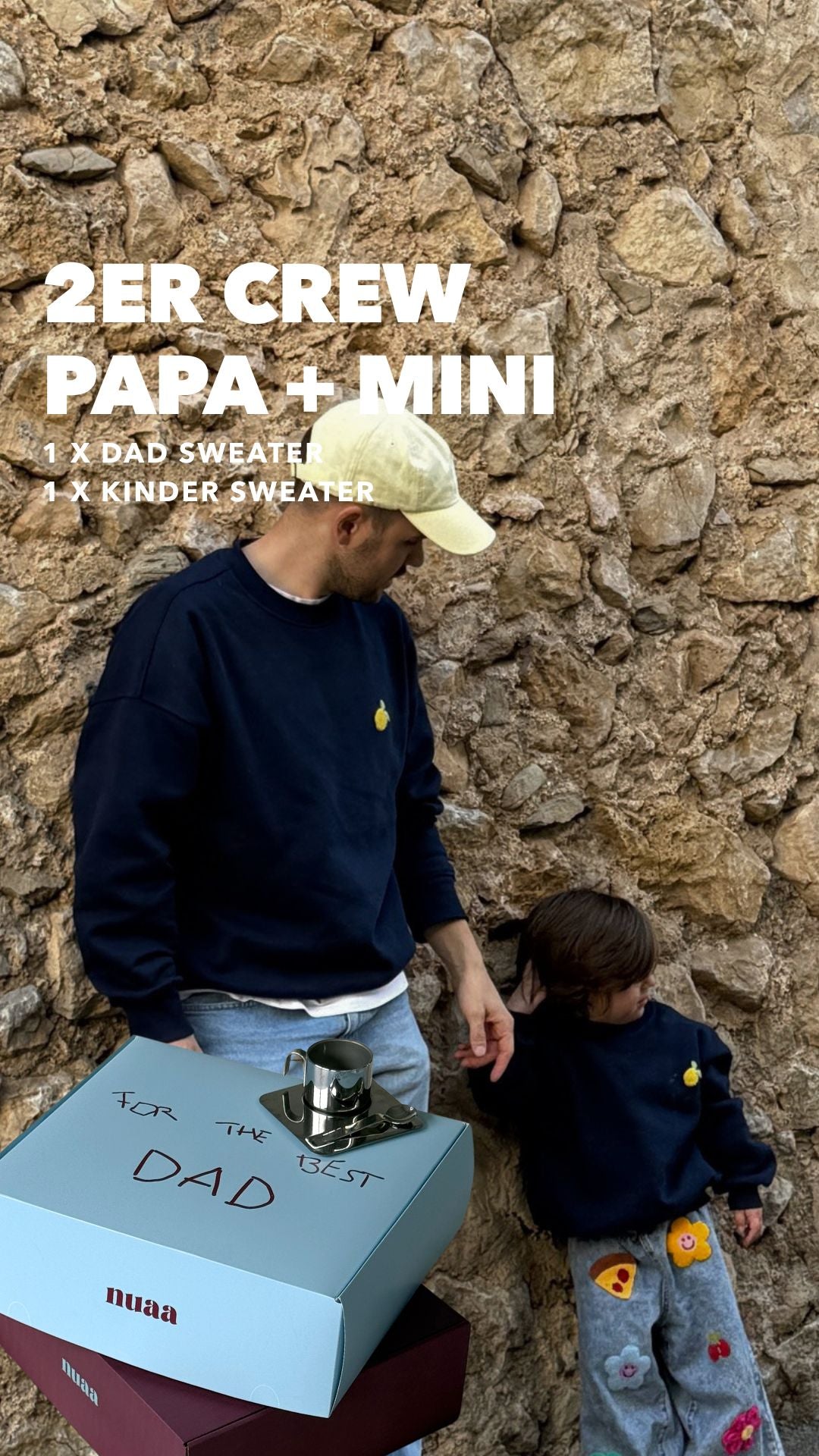 2er Crew: Papa + Mini - Lemon