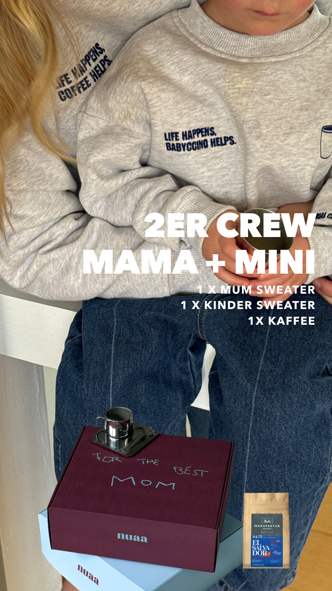 2er Crew Mama + Mini - Babyccino & Coffee Helps