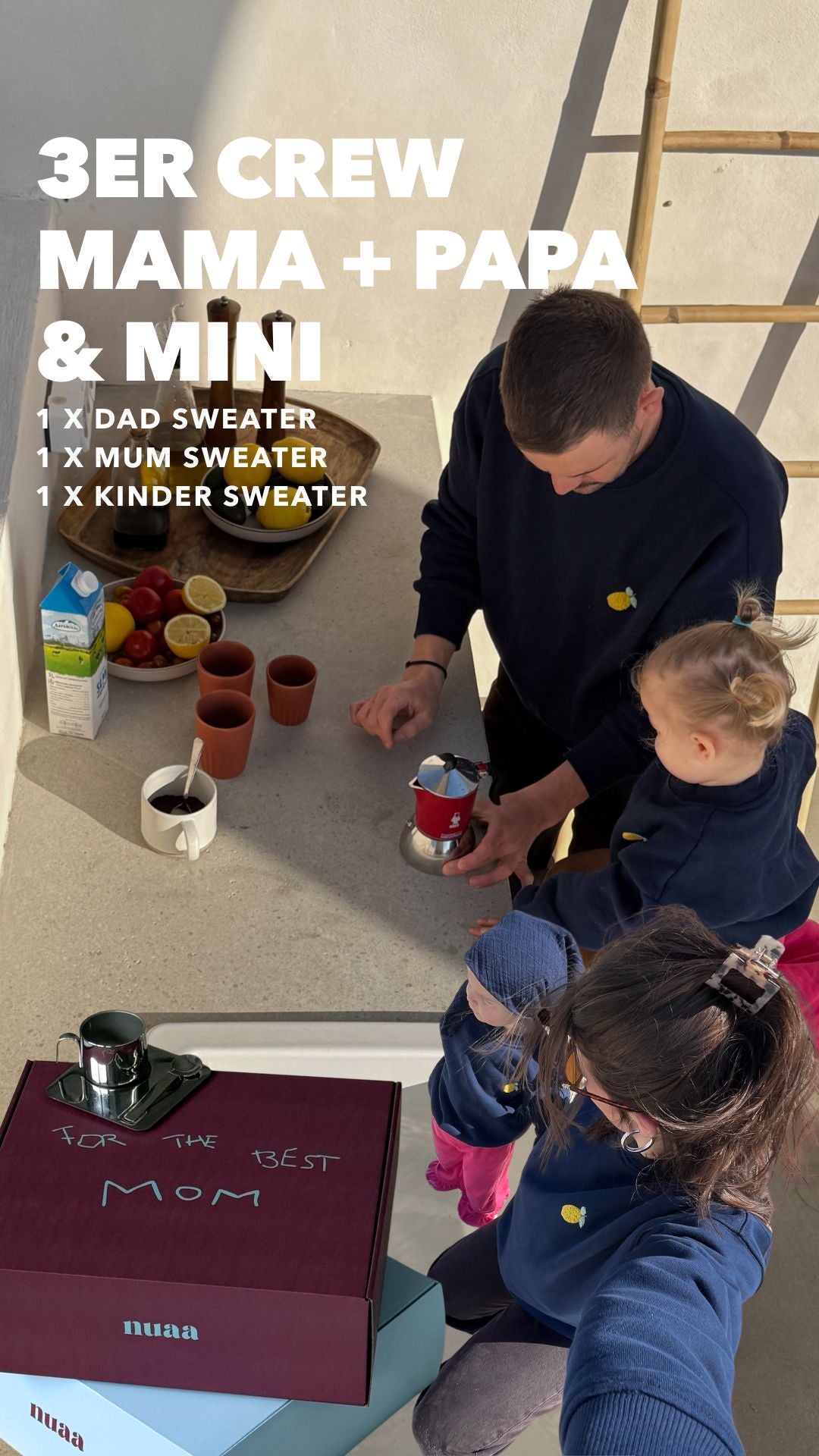 3er Crew: Mama + Papa + 1 Mini - Lemon