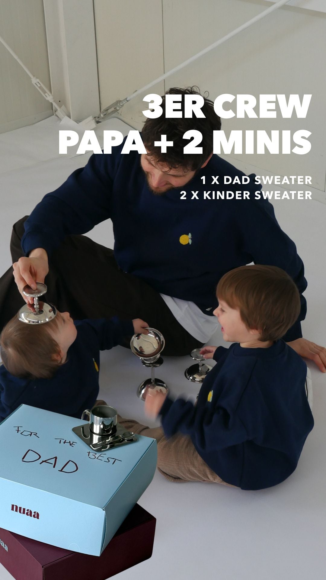 3er Crew: Papa + 2 Minis - Lemon
