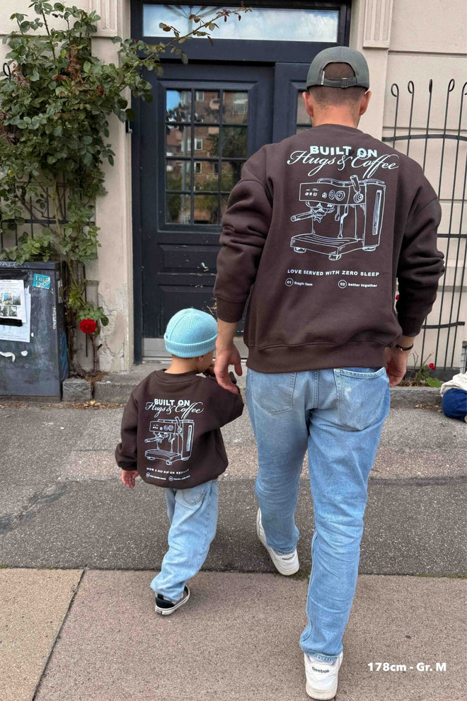 Men Hugs & Coffee Sweater Chocolate Brown
