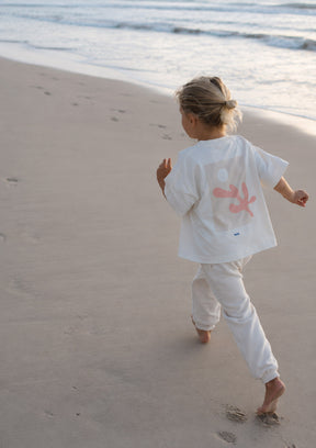 Kids Coral Oversized T-Shirt Off White/Oat