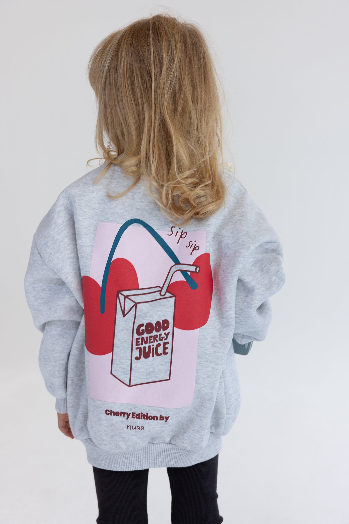 Kids Cherry Sweater Grey Melange