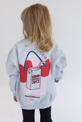 Kids Cherry Sweater Grey Melange